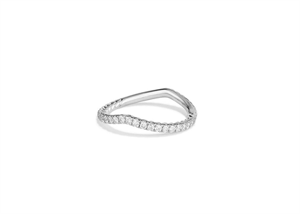 Rhodium Plated CZ Studded Womens Ring